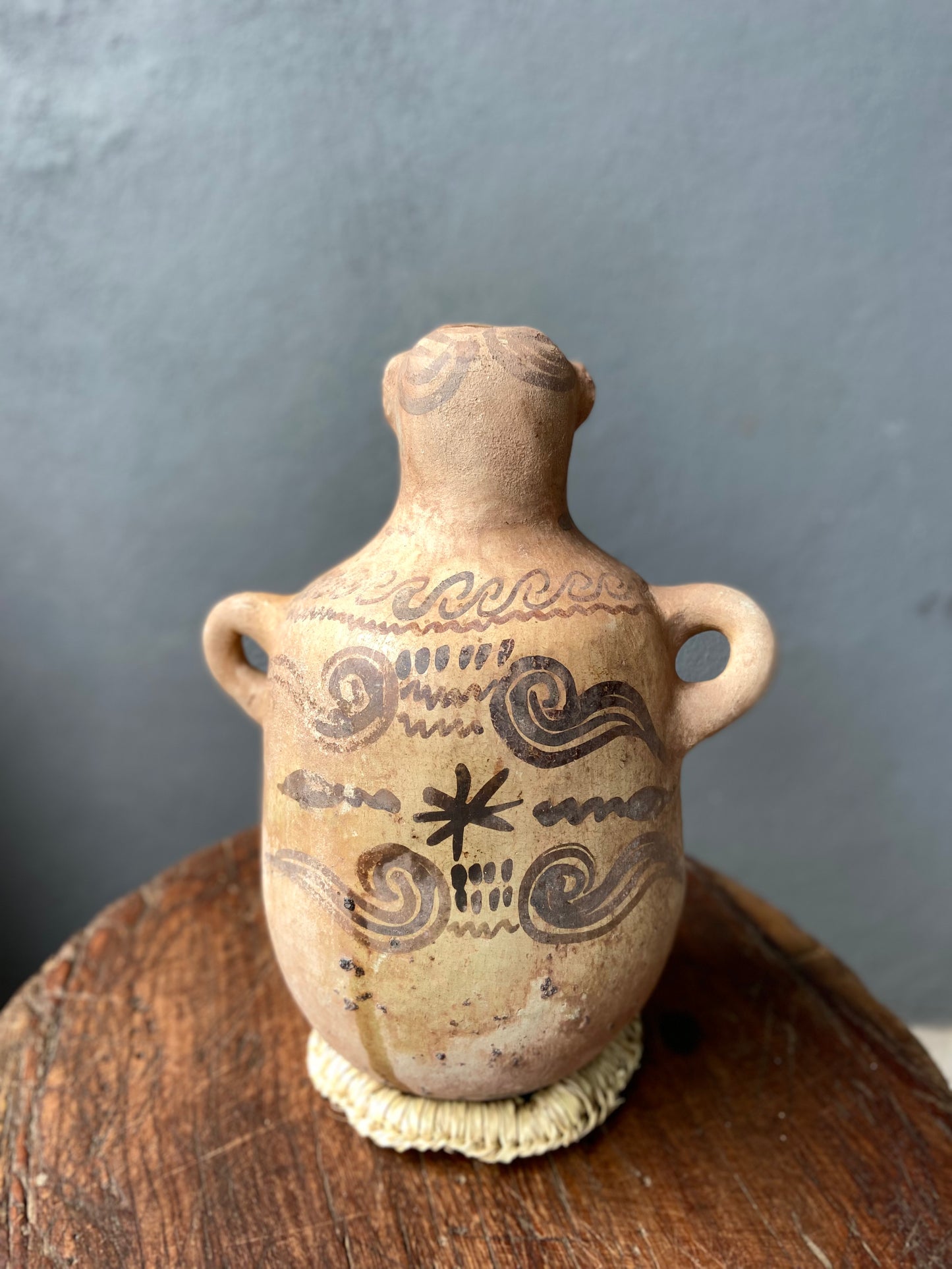 Folk Art Mezcal Jug From Mexico