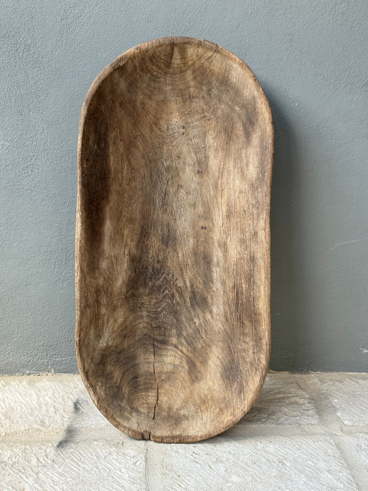 Hand-Carved Cedar Trough From Mexico / Batea De Cedro