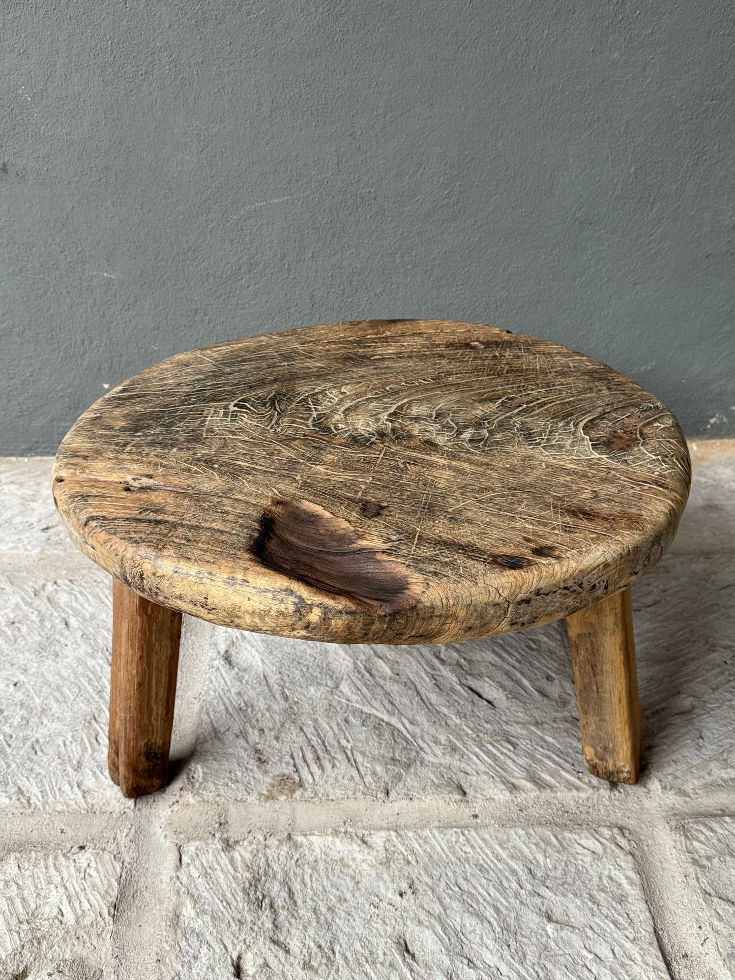 Primitive Hardwood Round Table From Yucatán