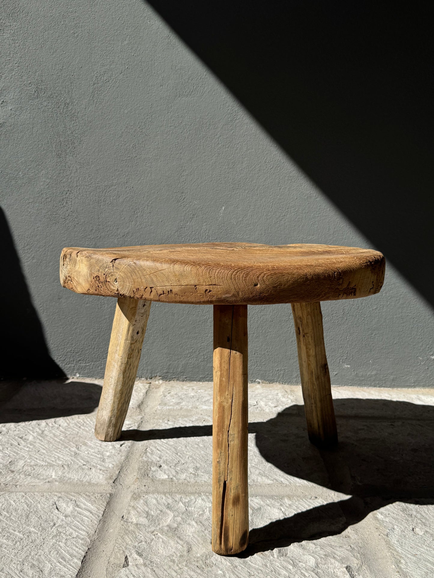 Primitive Hardwood Round Table From Central Yucatán