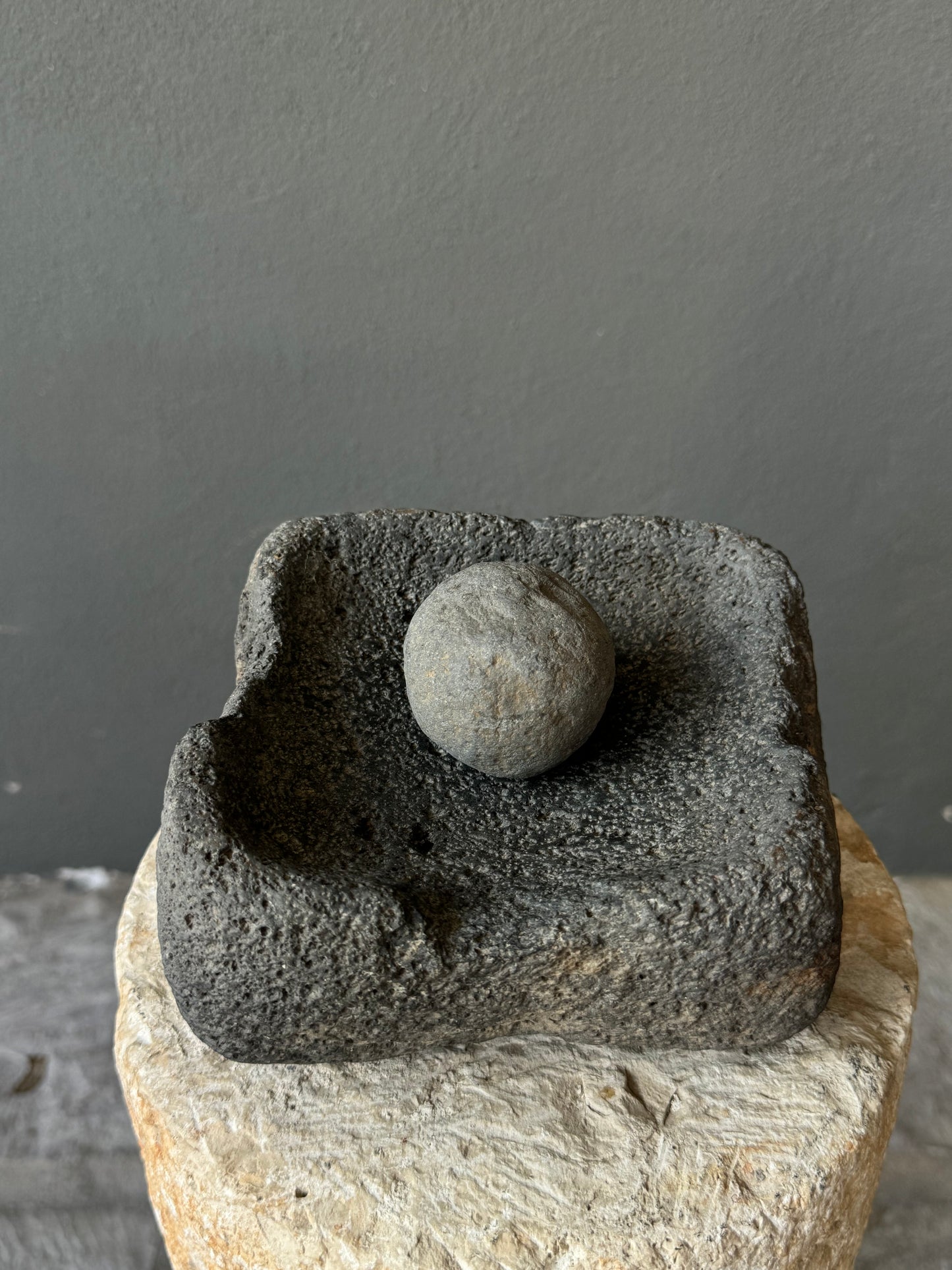 Square Mortar From San Felipe, Guanajuato / Mortero Cuadrado de San Felipe, Guanajuato
