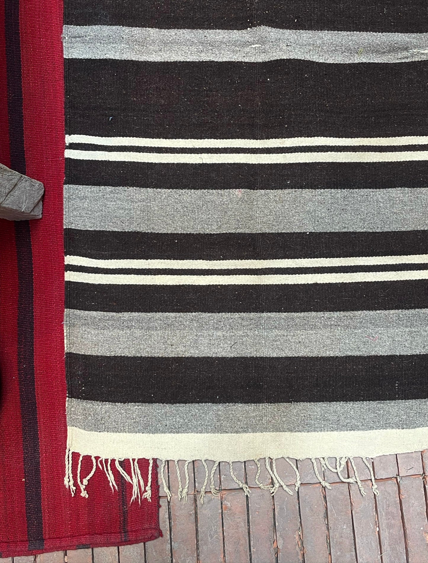 Wool Saddle Blanket From Guanajuato, Mexico 1970’s