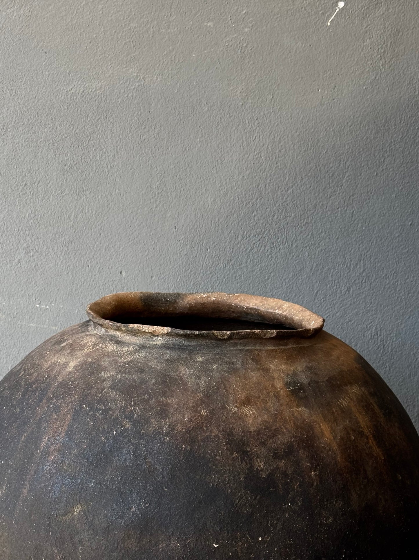Terracotta Water Jar From Puebla, Early 20th Century / Tinaja Antigua De La Sierra Norte De Puebla