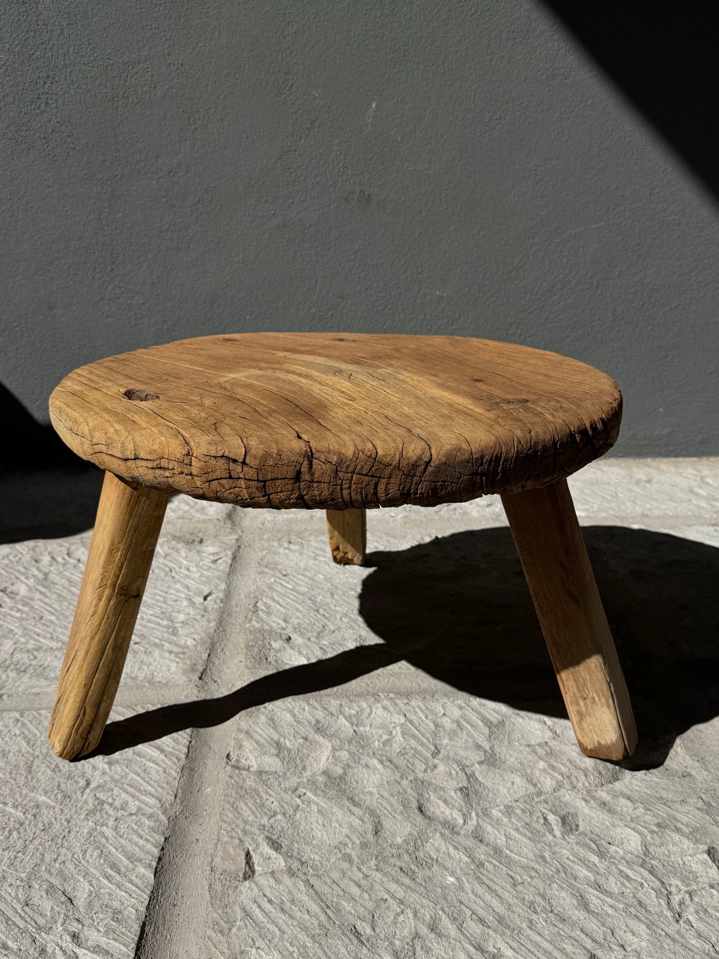 Primitive Cedar Round Table From Central Yucatán