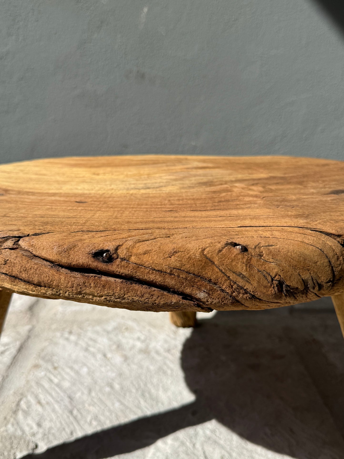 Primitive Cedar Round Table From Central Yucatán