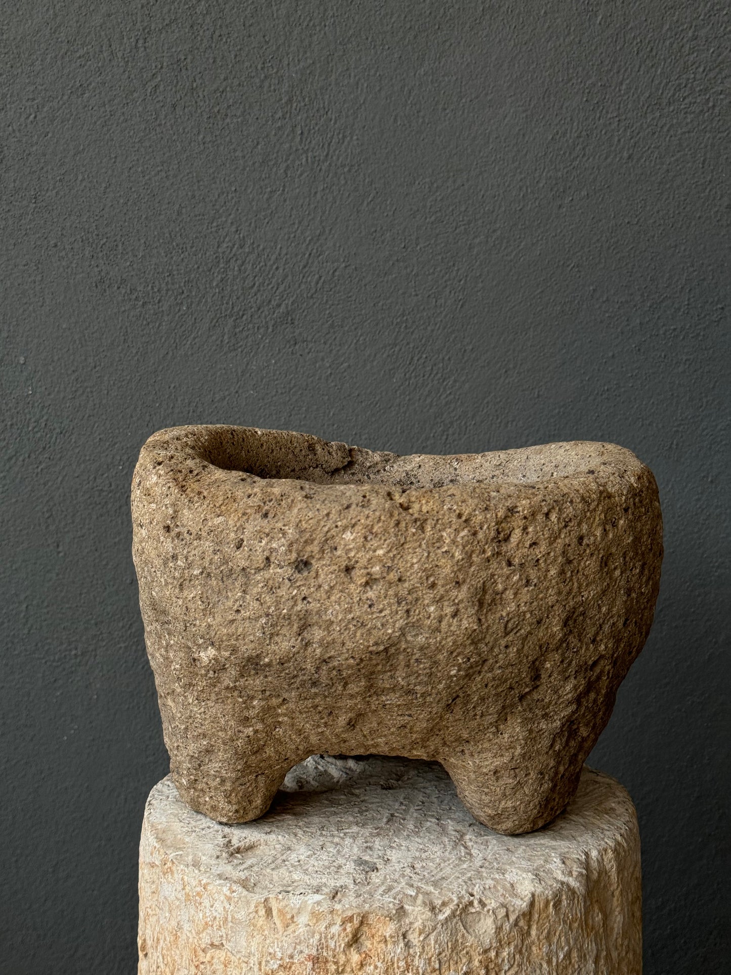 Stone Mortar From San Luis Potosí, Mexico / Molcajete Antiguo De San Luis Potosí
