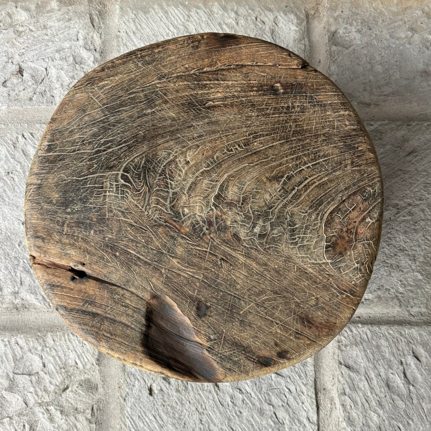 Primitive Hardwood Round Table From Yucatán