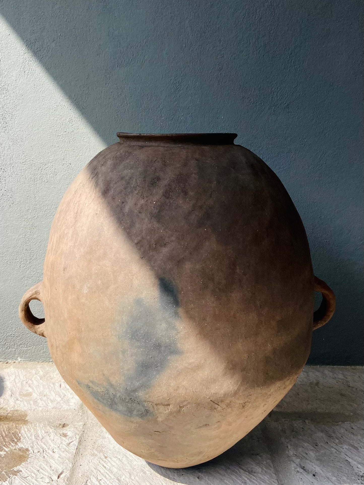 Terracotta Water Jar From Puebla, Mexico Early 1900’s