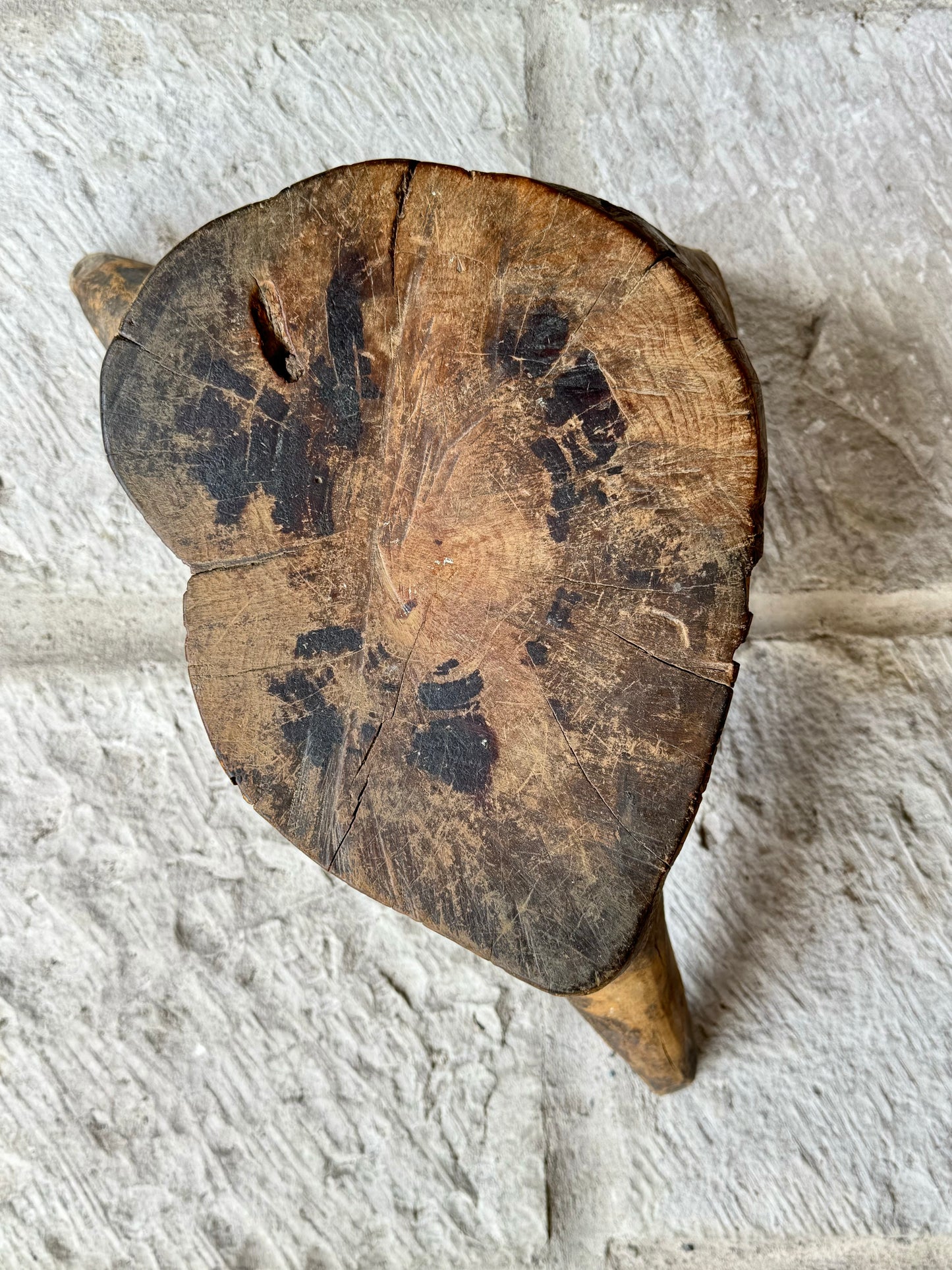 Primitive Mesquite Stump Stool / Banco Primitivo De Mesquite