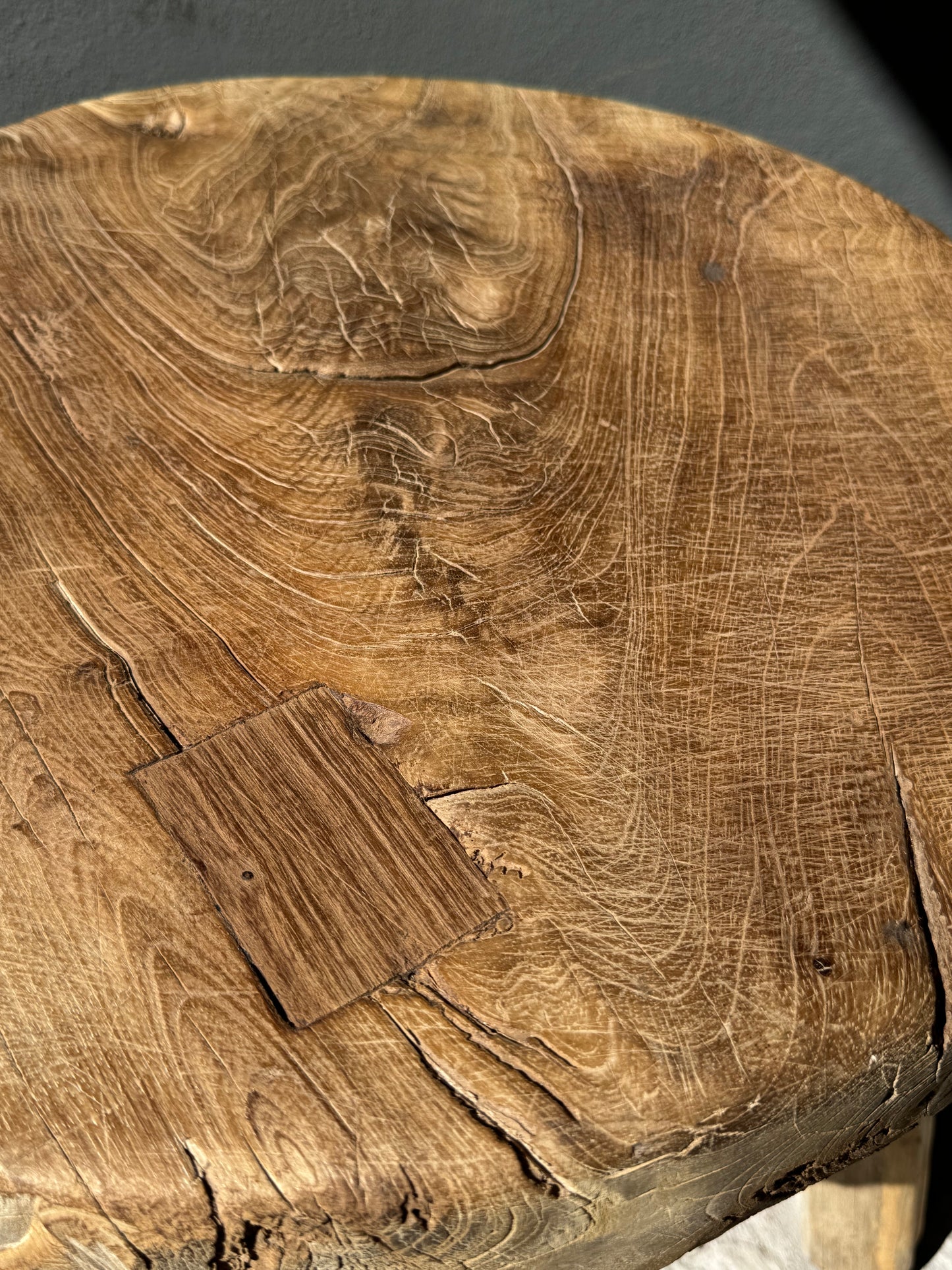 Primitive Hardwood Round Table From Central Yucatán