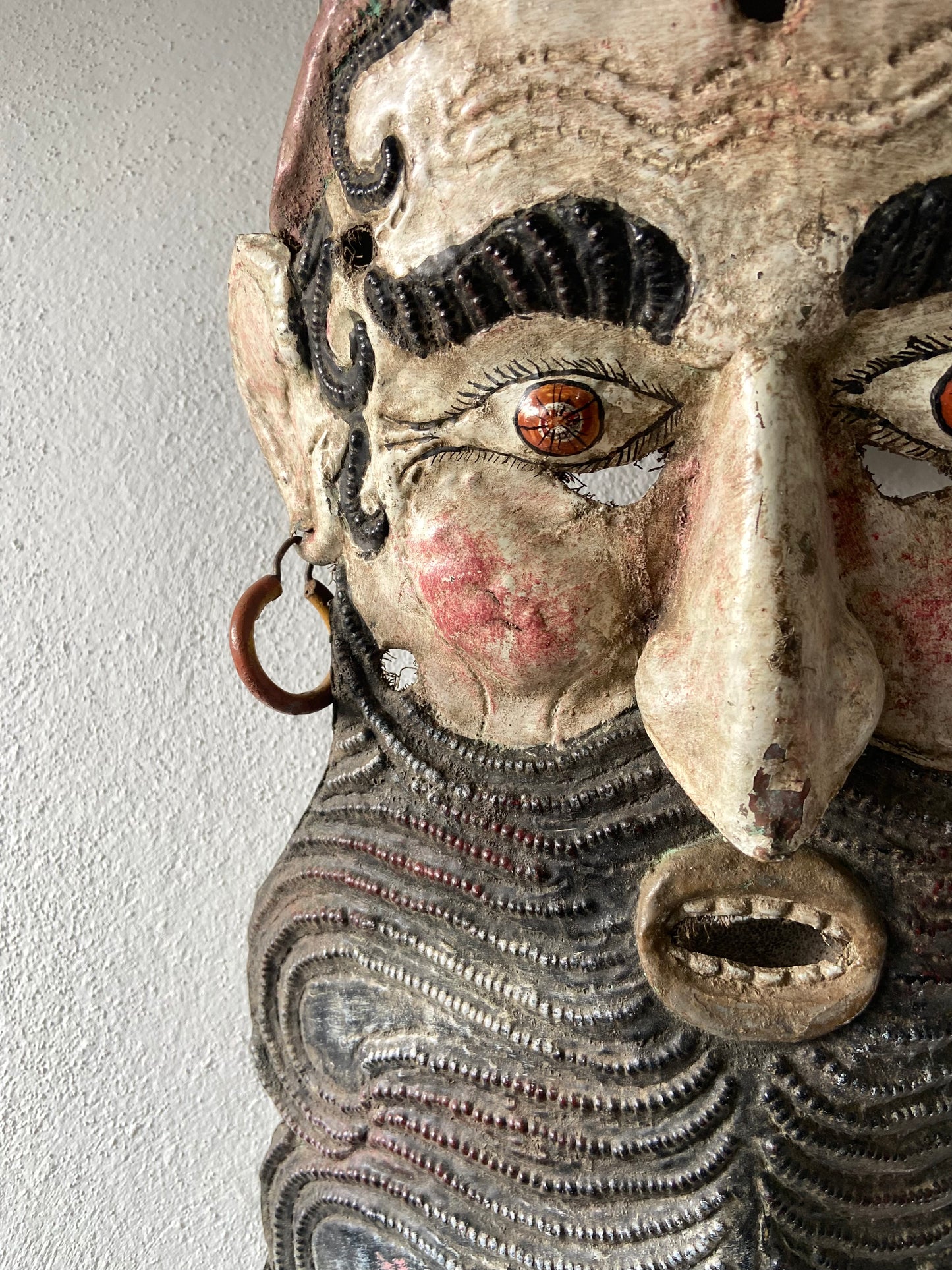 Painted Tin Mask From Guerrero, 1970’s / Máscara de Latón Pintada de Guerrero