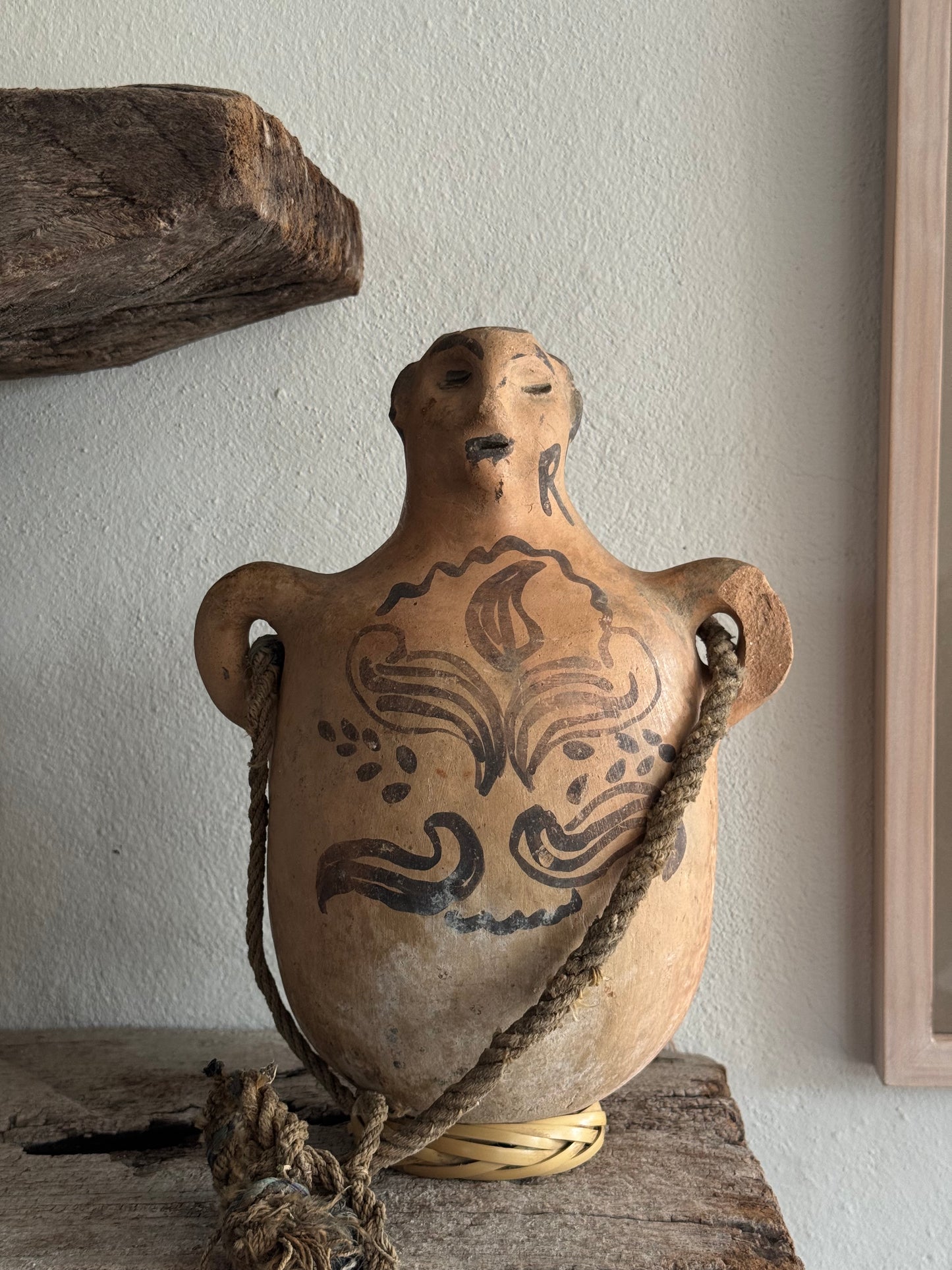 Ceramic Rope Jug From Tuliman, Guerrero 1960’s