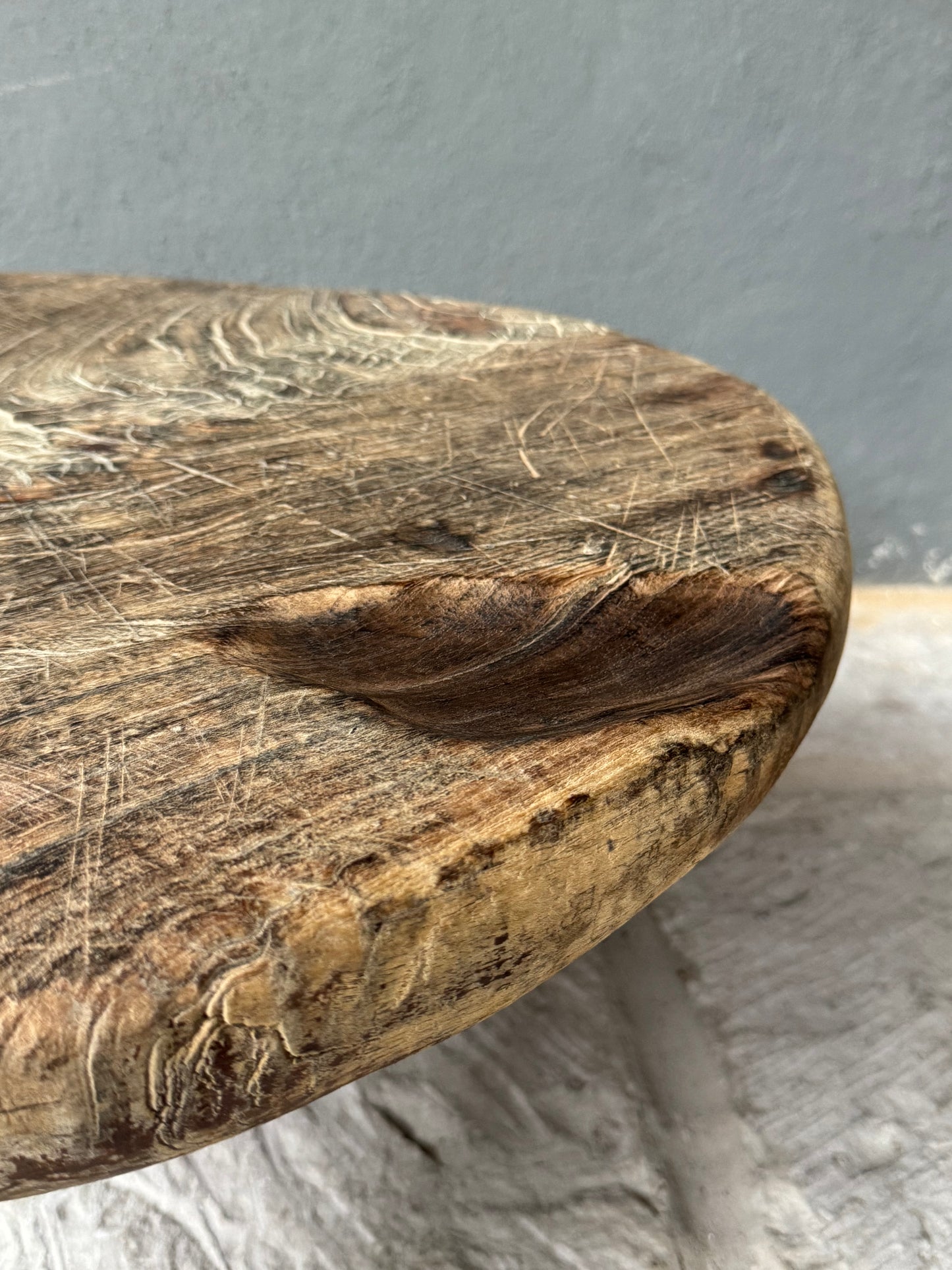 Primitive Hardwood Round Table From Yucatán