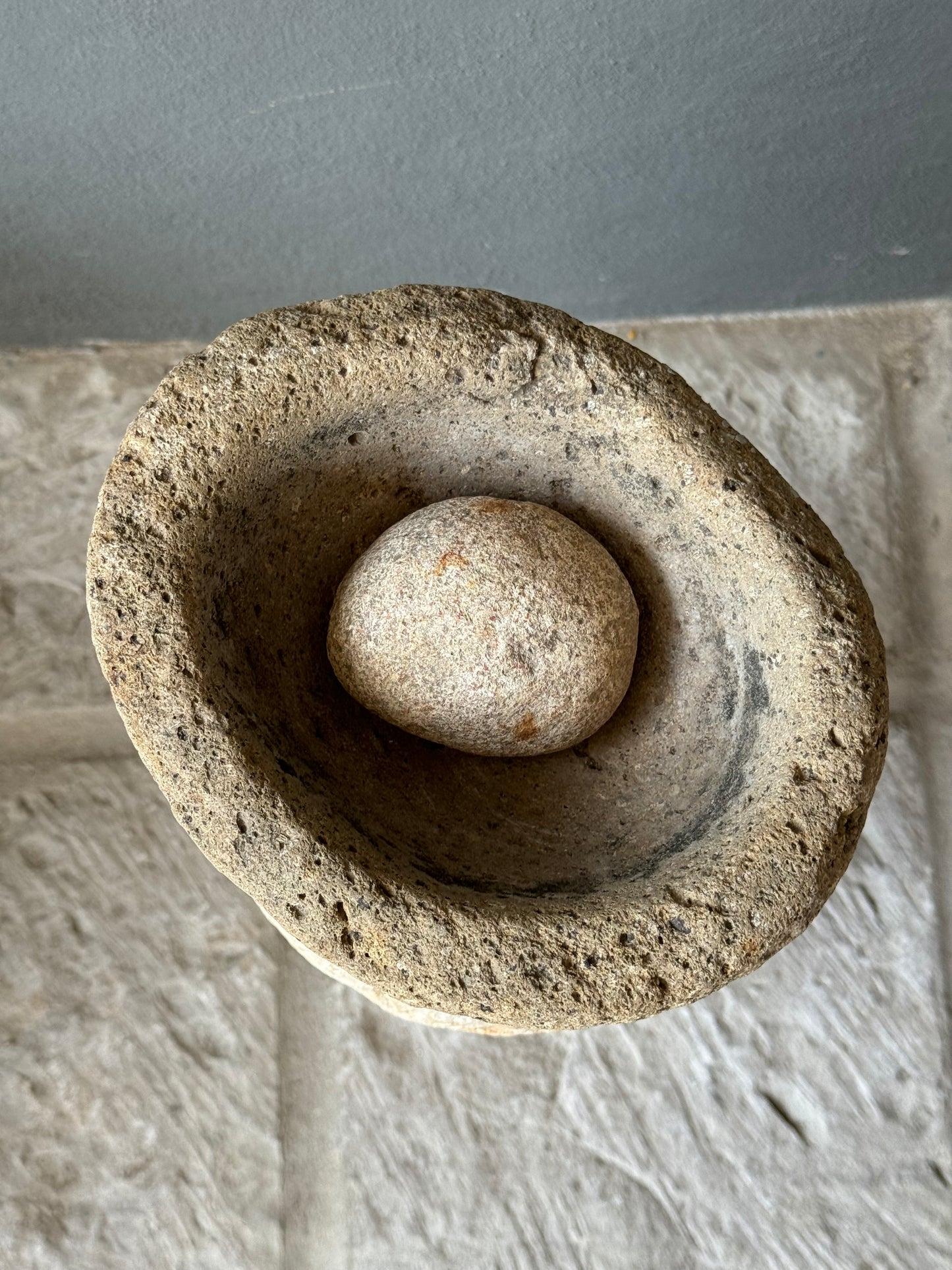Stone Mortar From San Luis Potosí, Mexico / Molcajete Antiguo De San Luis Potosí