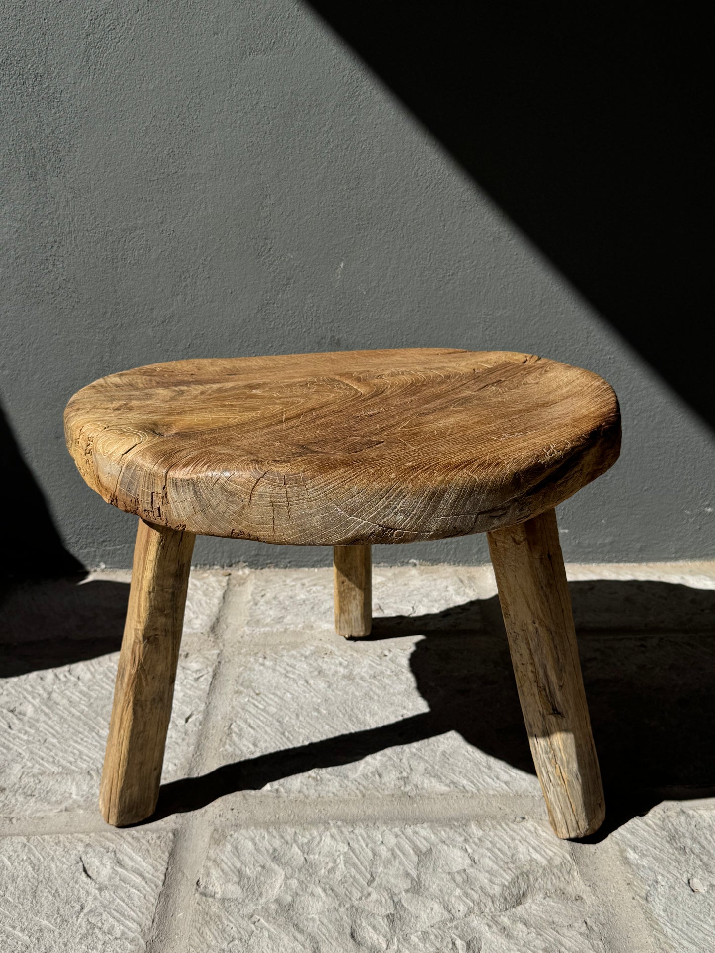Primitive Hardwood Round Table From Central Yucatán
