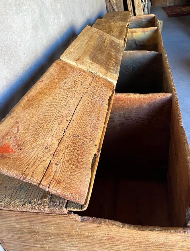Mid 19th Century Colonial Storage Chest From Mexico | Baul Colonial de madera Sabino de la Sierra Gorda de Queretaro