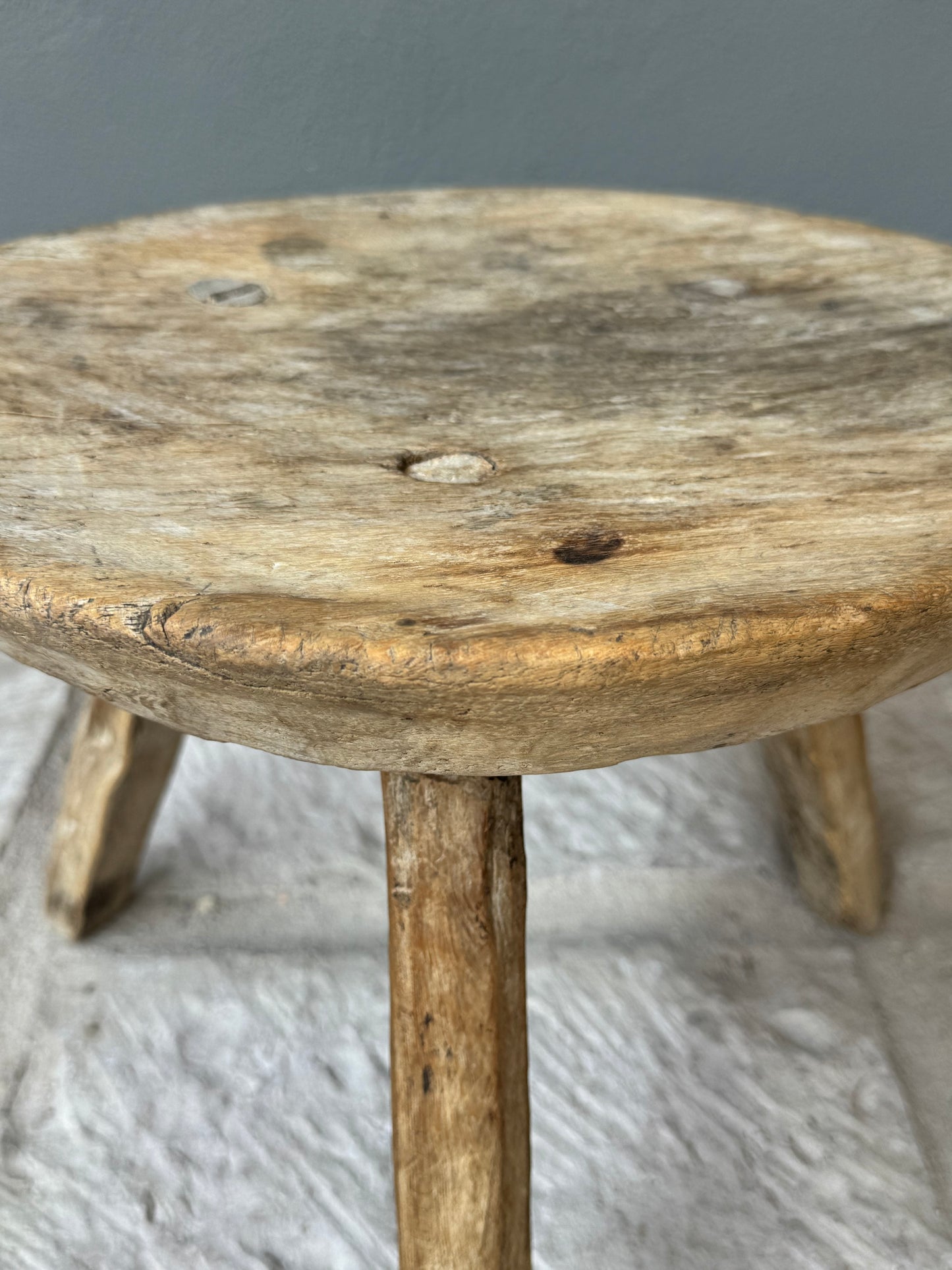 Mesquite Stool From Guanajuato 1940’s / Banco De Mesquite De Guanajuato