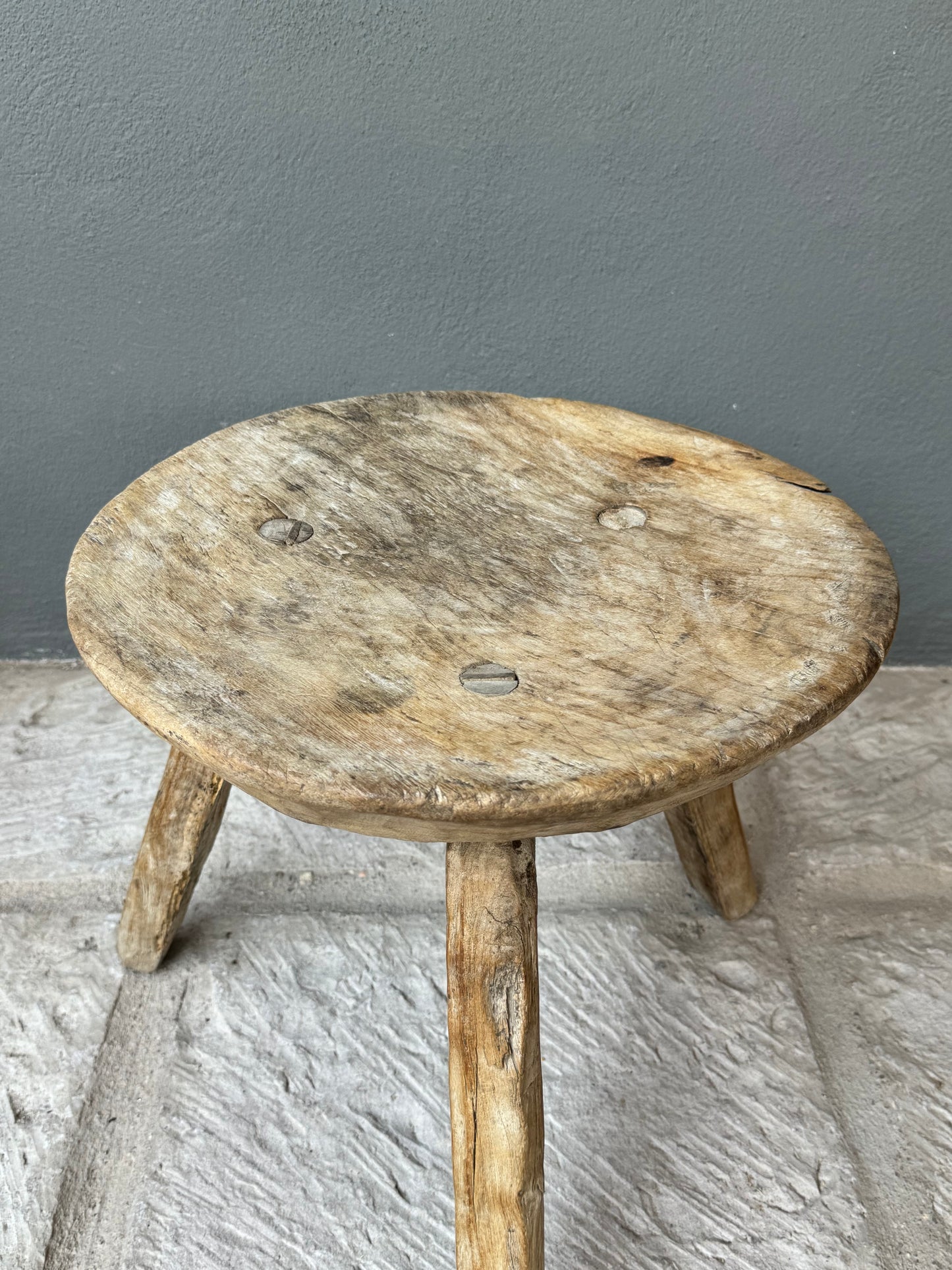 Mesquite Stool From Guanajuato 1940’s / Banco De Mesquite De Guanajuato