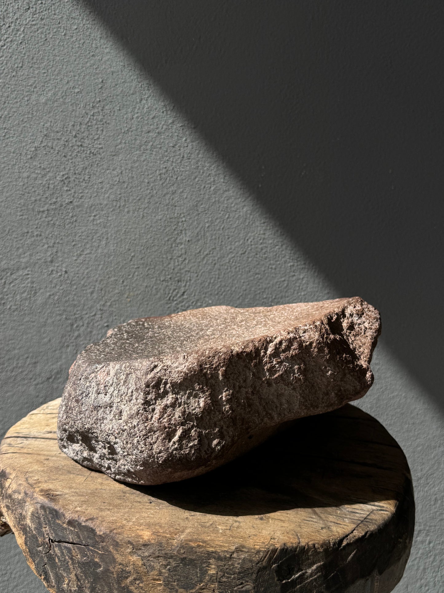 River Stone Mortar From San Luis Potosí, Mexico / Huilanche De Piedra De Río