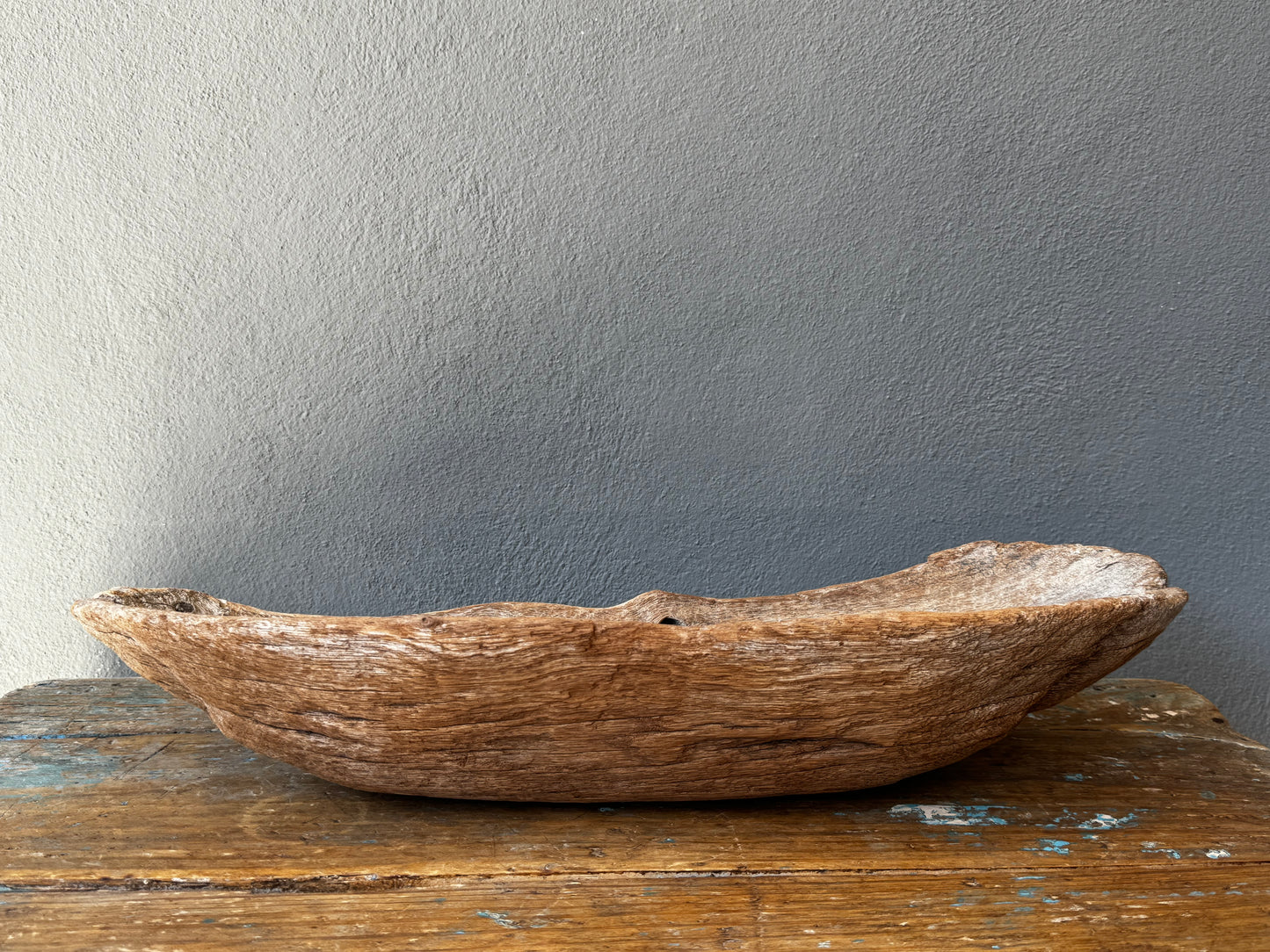 Mesquite Trough Bowl From Guanajuato | Batea Antigua De Mesquite