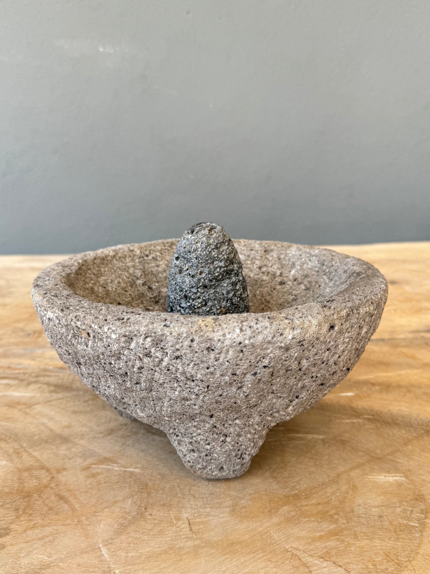 Volcanic Mortar and Pestle / Molcajete Con Mano