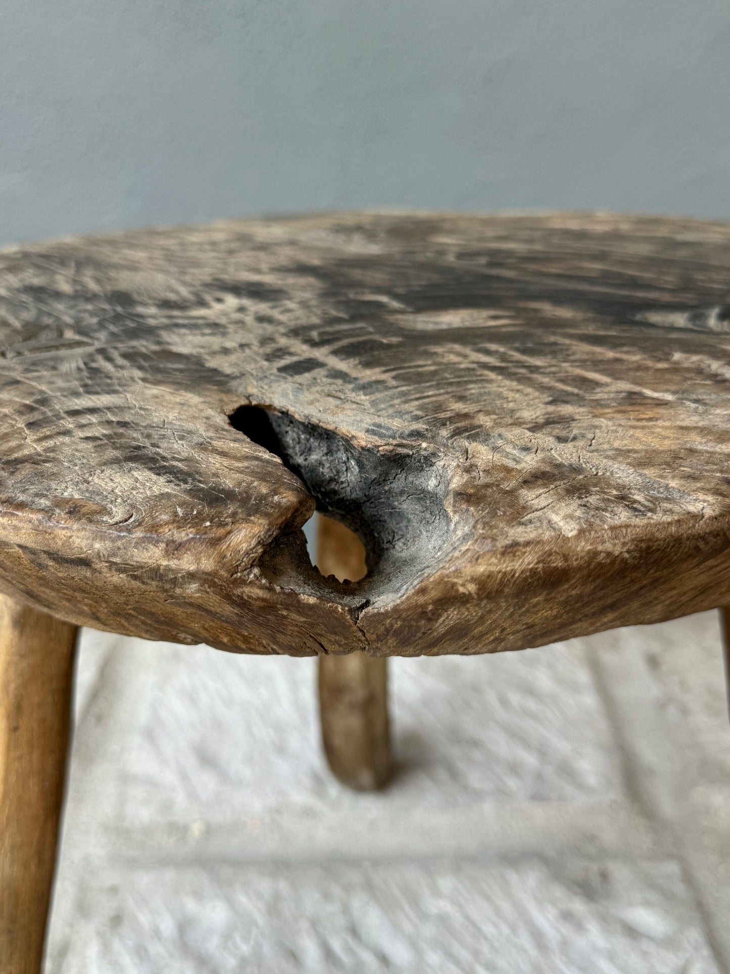 Mesquite Stool From Guanajuato 1940’s / Banco De Mesquite De Guanajuato