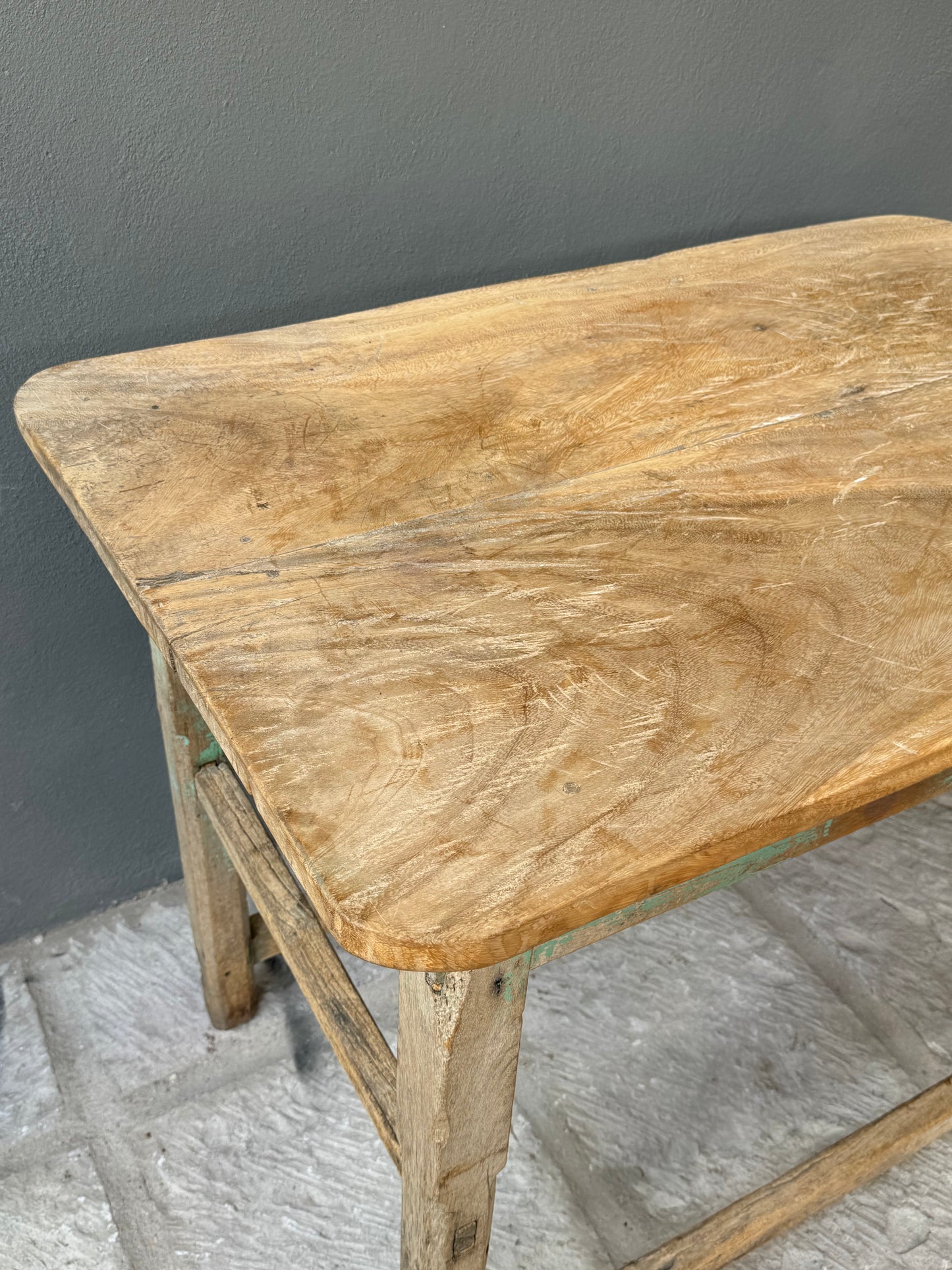 Mesquite Kitchen Table With Sabino table top, 1950’s / Mesa De Cocina De Mesquite y Madera De Sabino