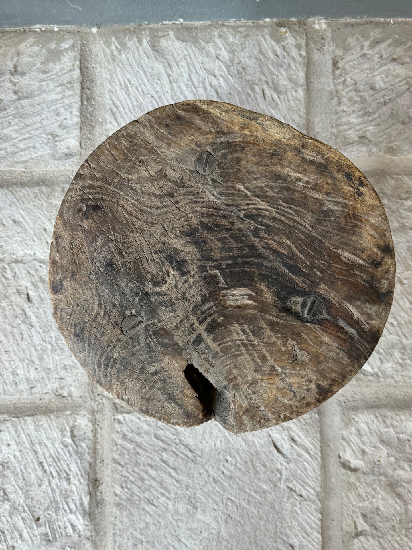 Mesquite Stool From Guanajuato 1940’s / Banco De Mesquite De Guanajuato