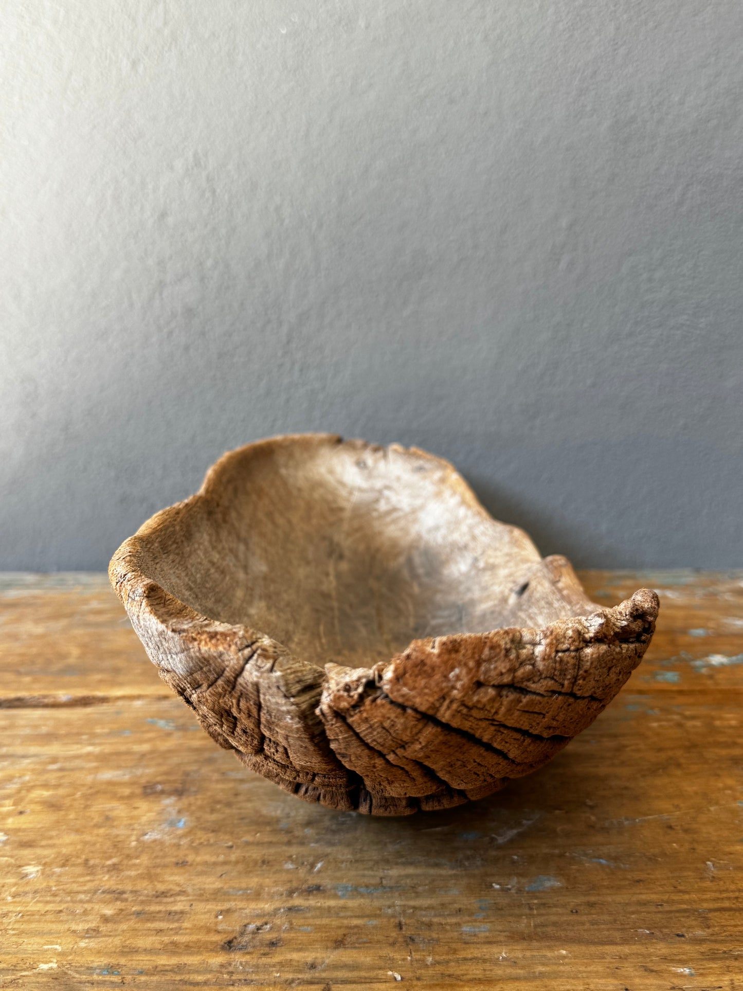 Mesquite Trough Bowl From Guanajuato | Batea Antigua De Mesquite