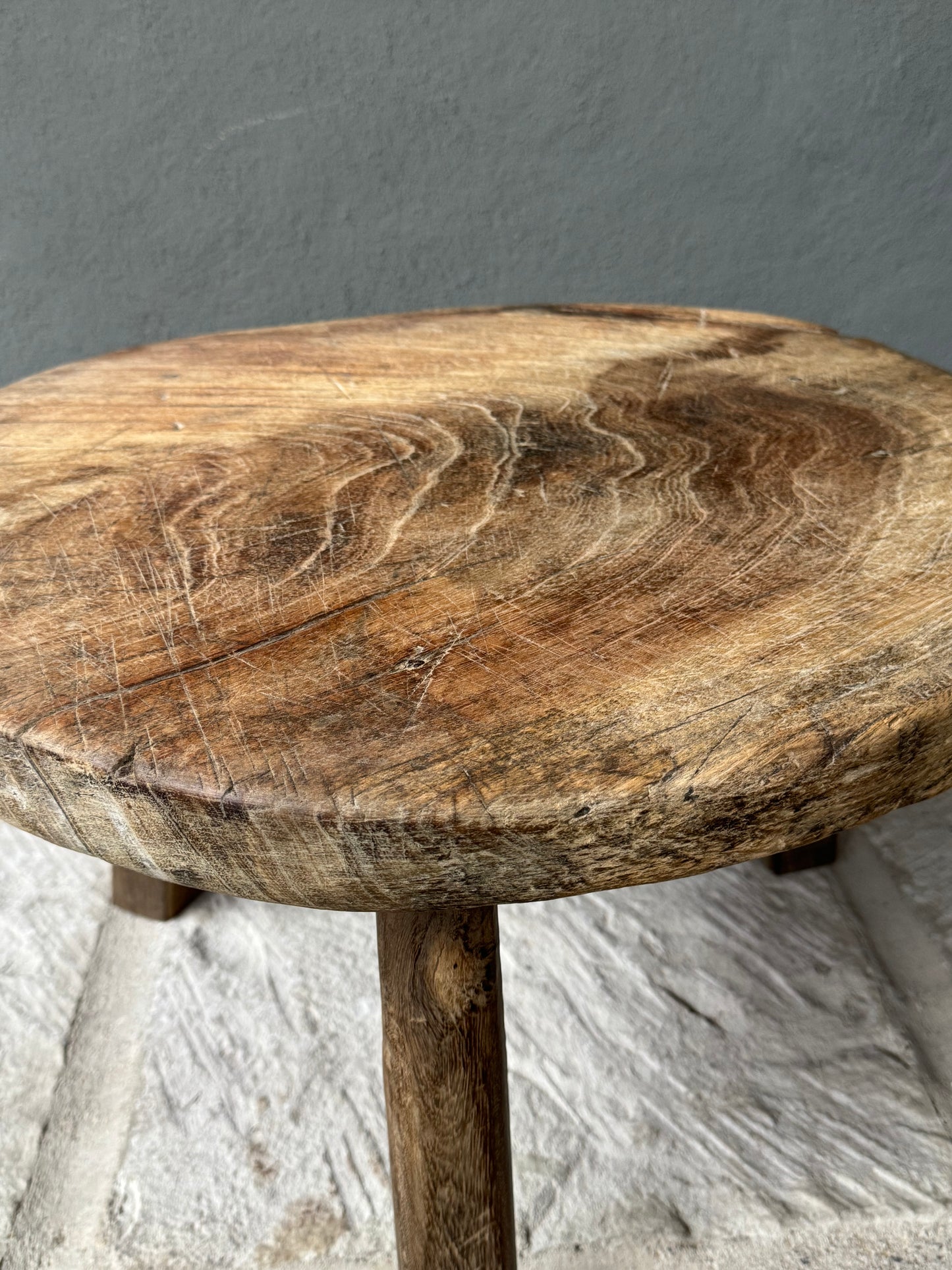 Primitive Hardwood Round Table From Yucatán