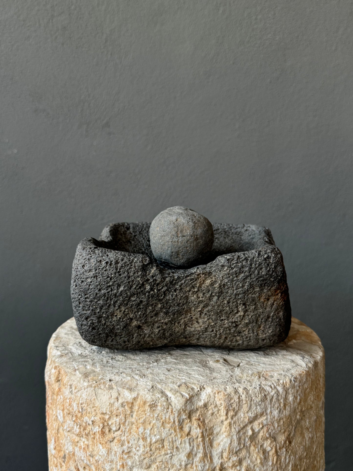 Square Mortar From San Felipe, Guanajuato / Mortero Cuadrado de San Felipe, Guanajuato