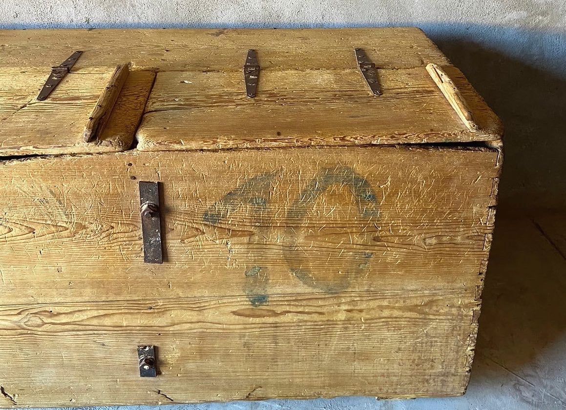 Mid 19th Century Colonial Storage Chest From Mexico | Baul Colonial de madera Sabino de la Sierra Gorda de Queretaro