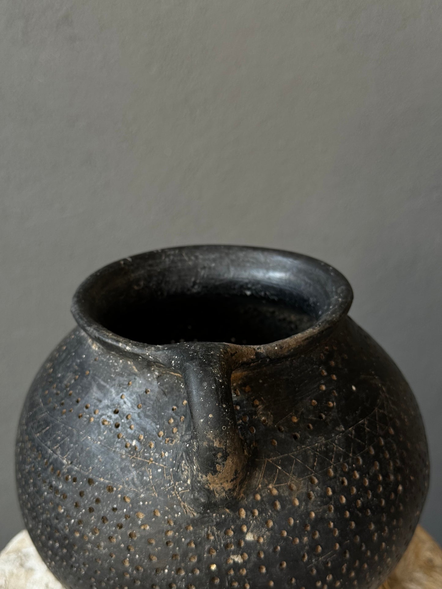 Mini Black Clay Strainer From Oaxaca | Coladera De Barro Antiguo