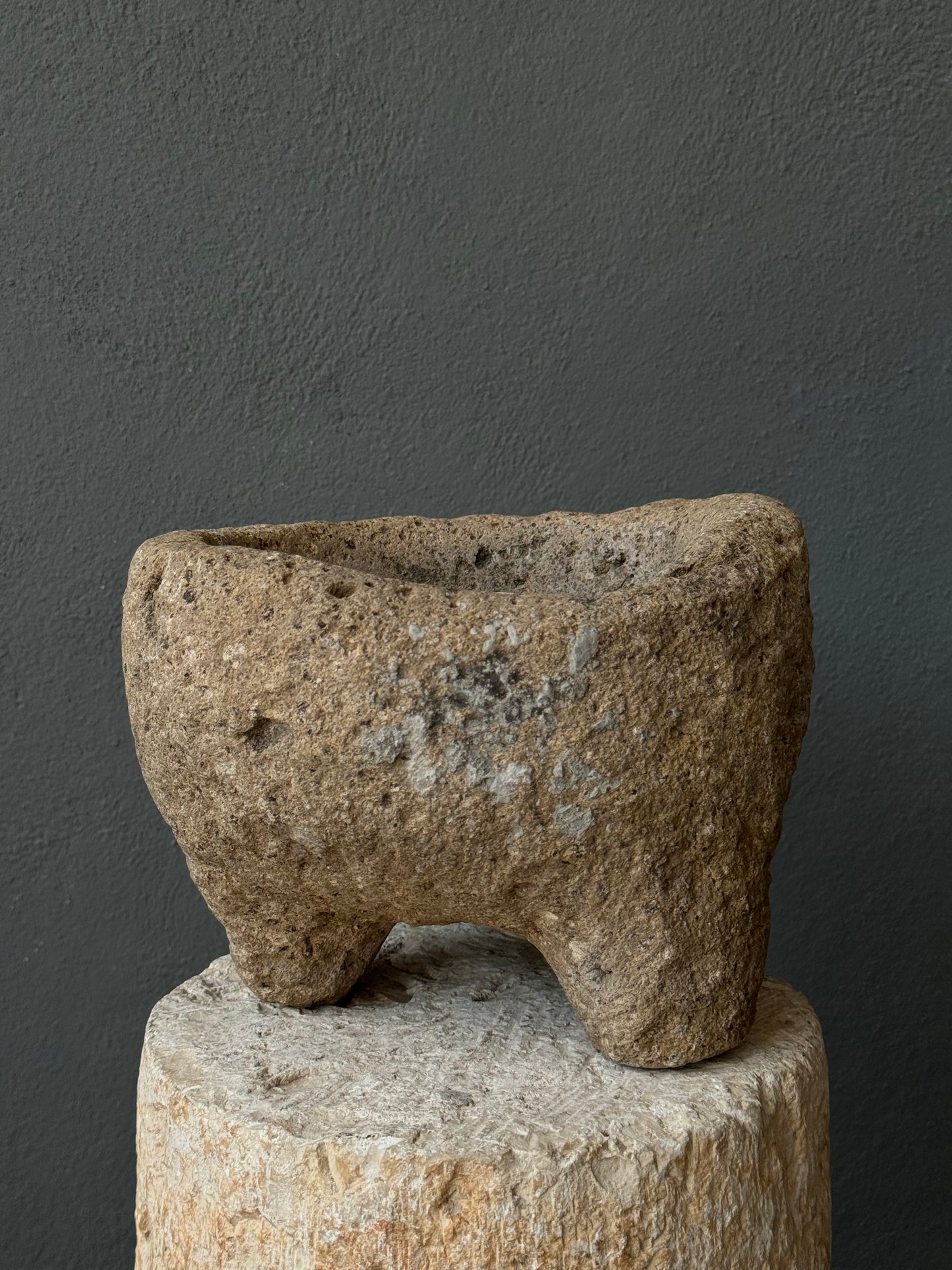 Stone Mortar From San Luis Potosí, Mexico / Molcajete Antiguo De San Luis Potosí