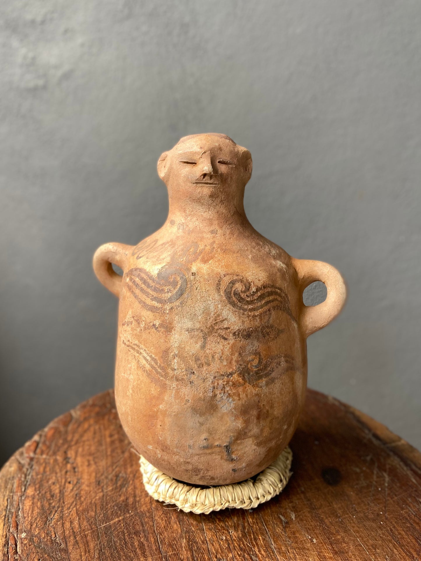 Folk Art Mezcal Jug From Mexico
