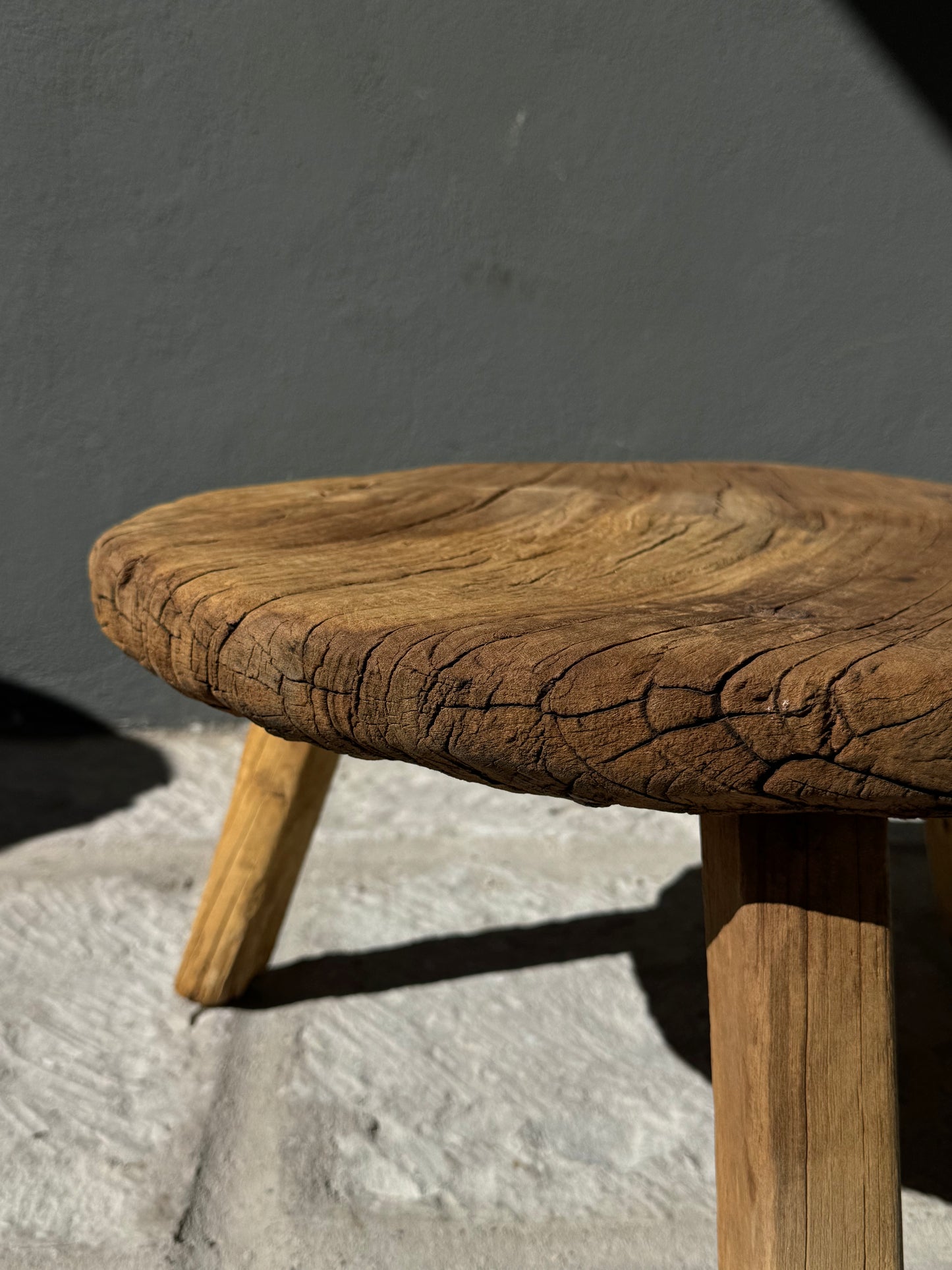Primitive Cedar Round Table From Central Yucatán