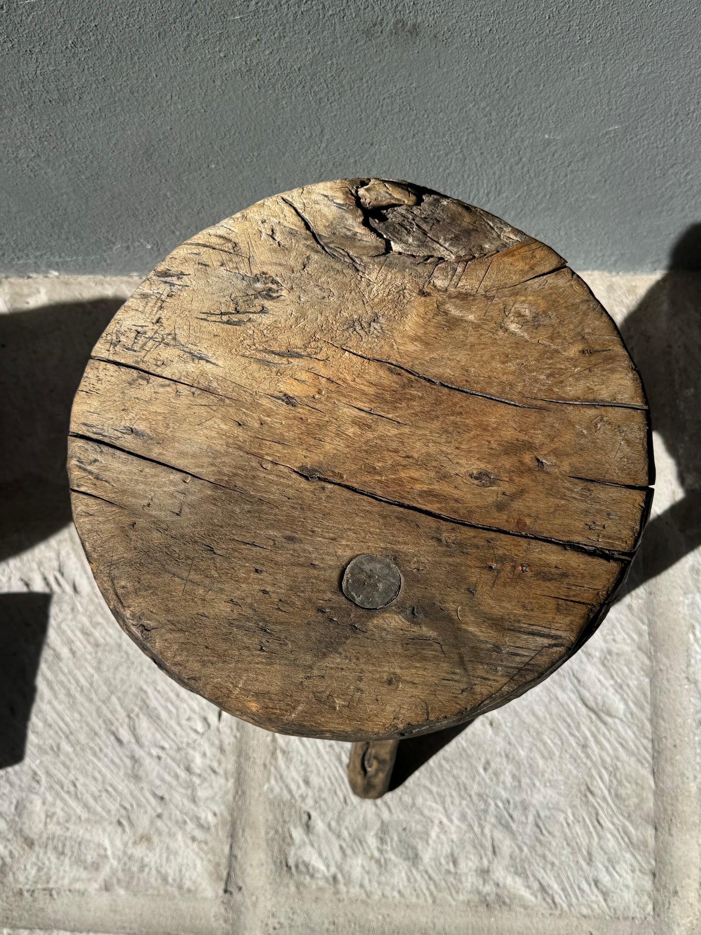 Hand Carved Primitive Stool / Banco Primitivo
