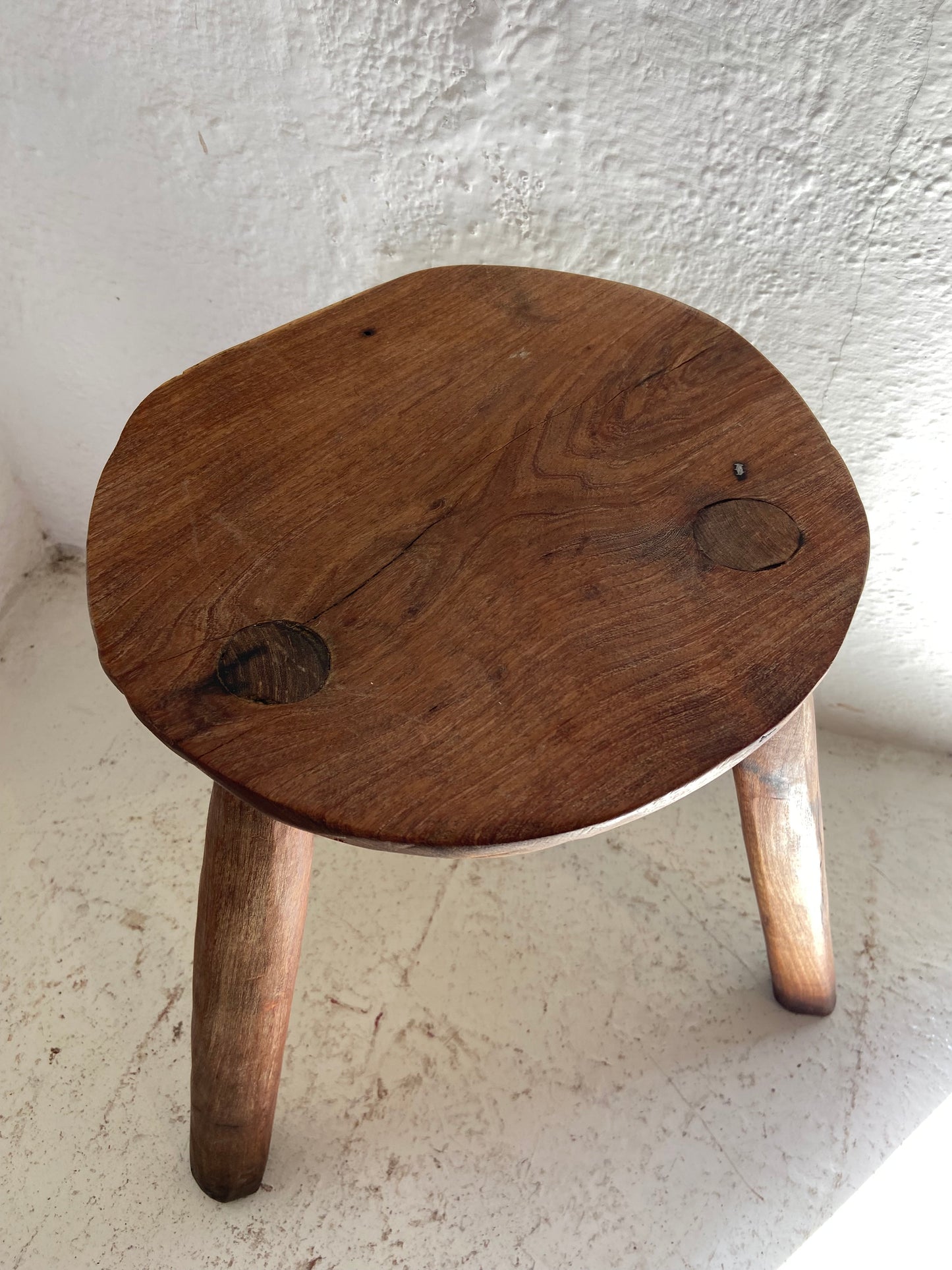 Hand Carved Mesquite Stool / Banco de Mesquite