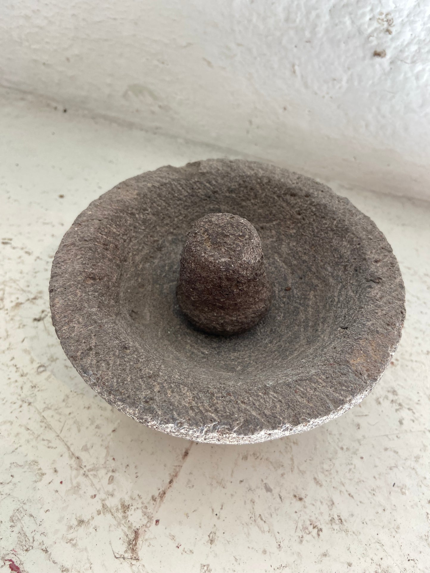 Stone Mortar with Pestle / Molcajete Antiguo
