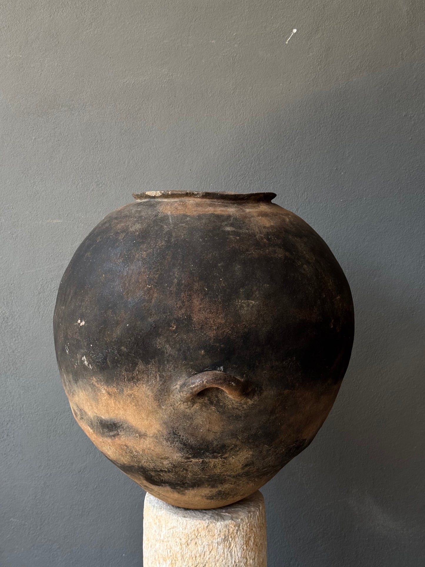Terracotta Water Jar From Puebla, Early 20th Century / Tinaja Antigua De La Sierra Norte De Puebla