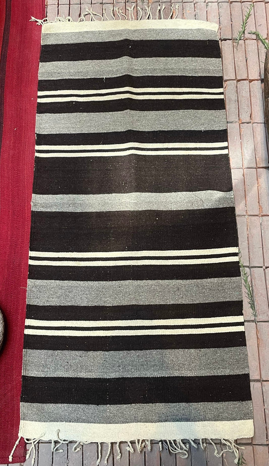 Wool Saddle Blanket From Guanajuato, Mexico 1970’s