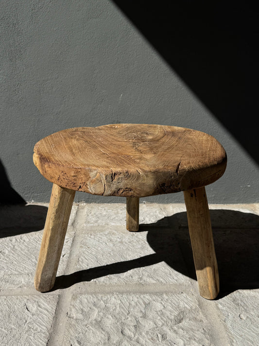 Primitive Hardwood Round Table From Central Yucatán
