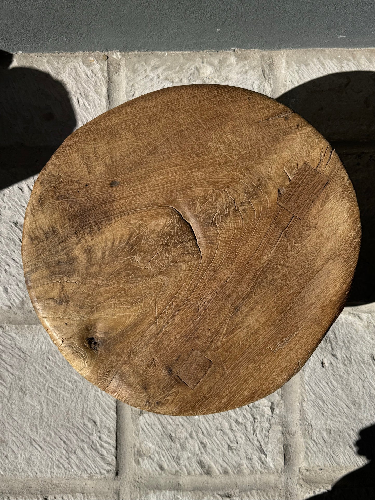 Primitive Hardwood Round Table From Central Yucatán