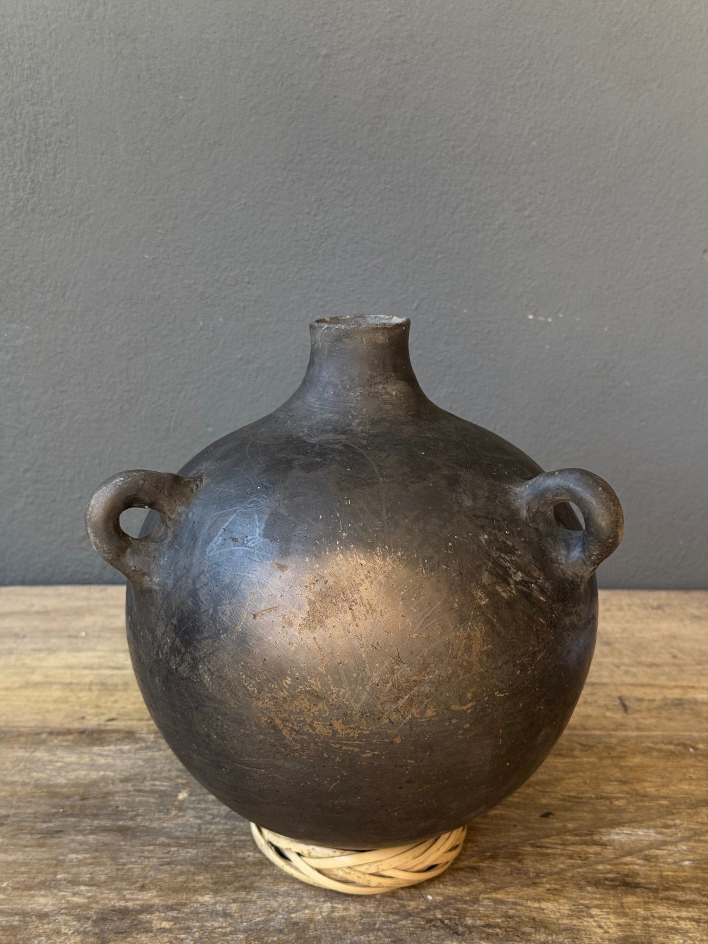 Black Clay Mezcal Jug From Oaxaca 1950’s