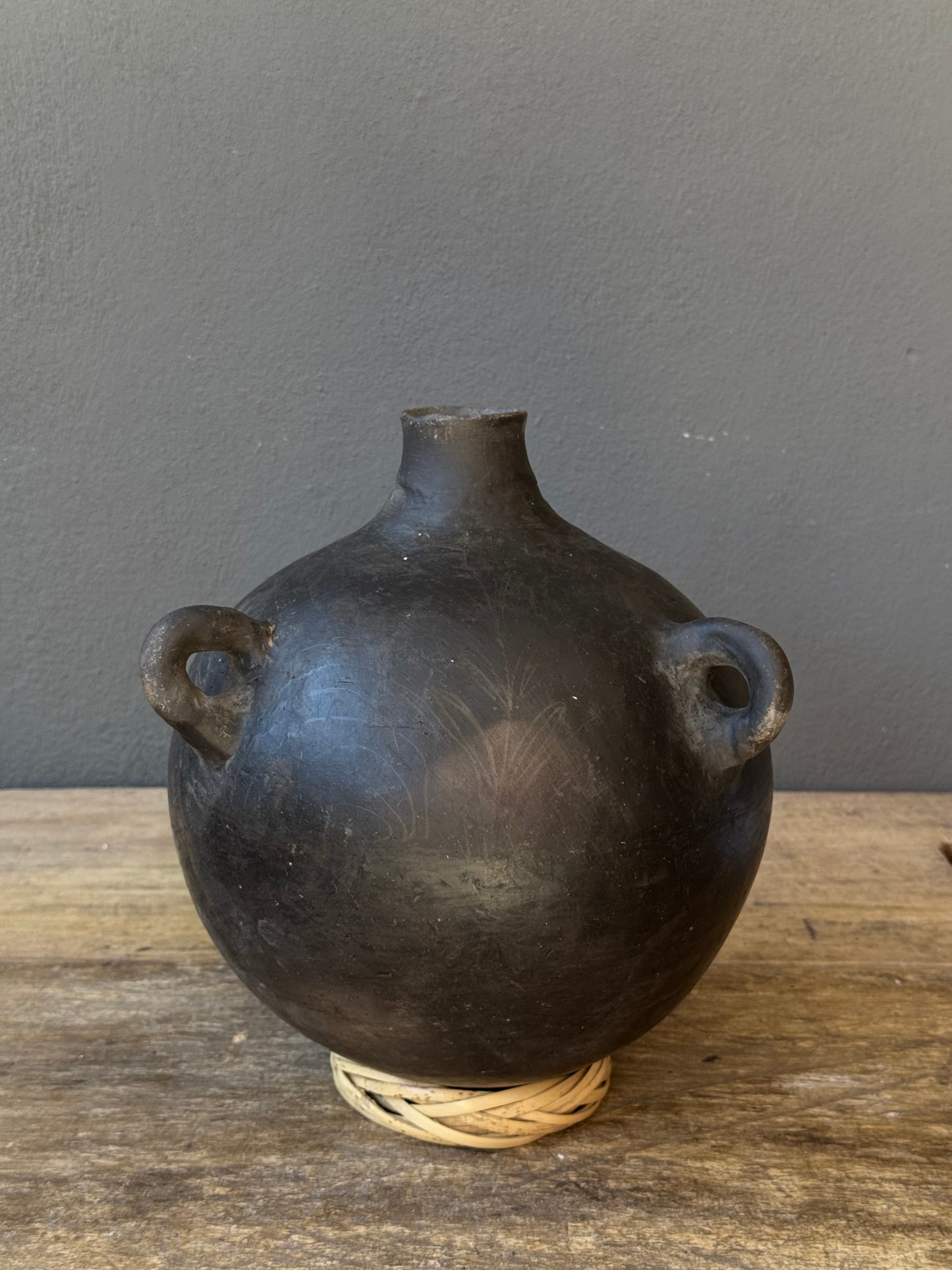 Black Clay Mezcal Jug From Oaxaca 1950’s