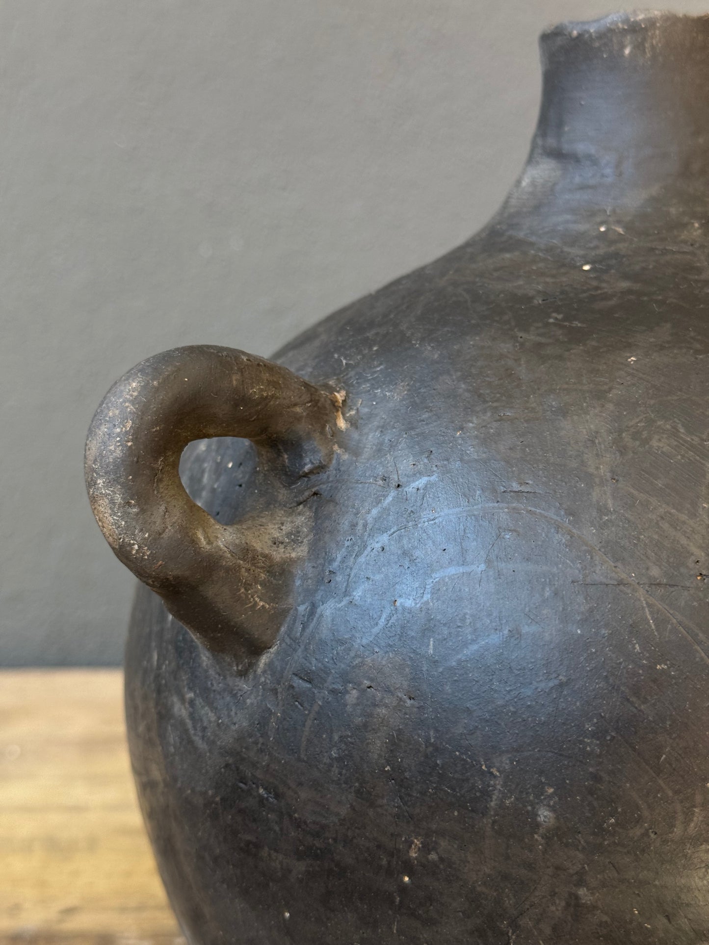 Black Clay Mezcal Jug From Oaxaca 1950’s