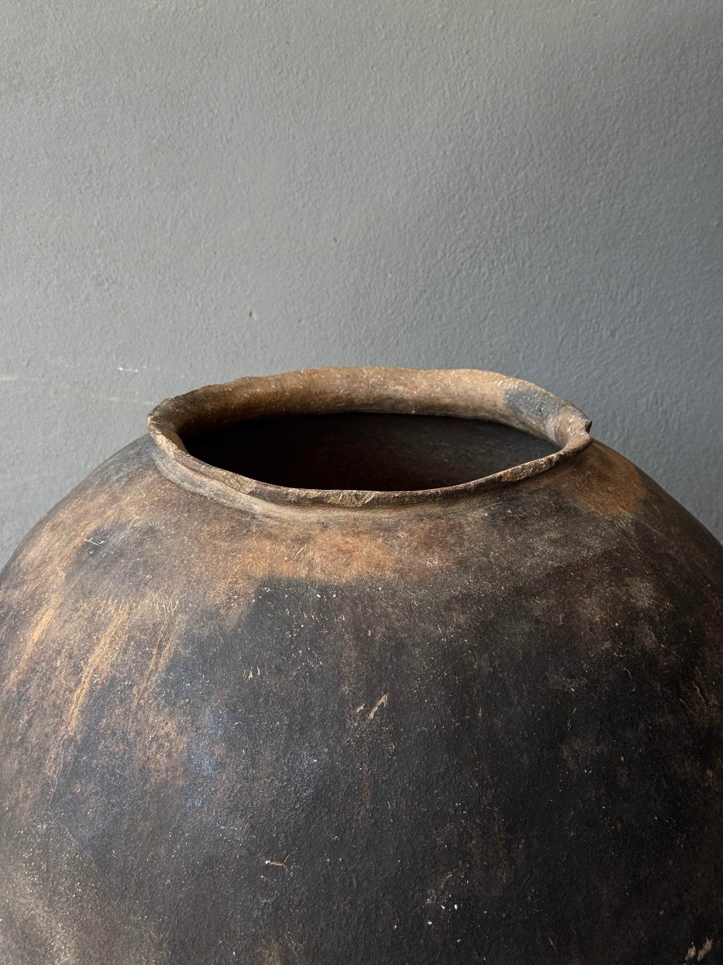 Terracotta Water Jar From Puebla, Early 20th Century / Tinaja Antigua De La Sierra Norte De Puebla