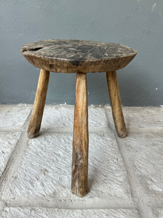Mesquite Stool From Guanajuato 1940’s / Banco De Mesquite De Guanajuato