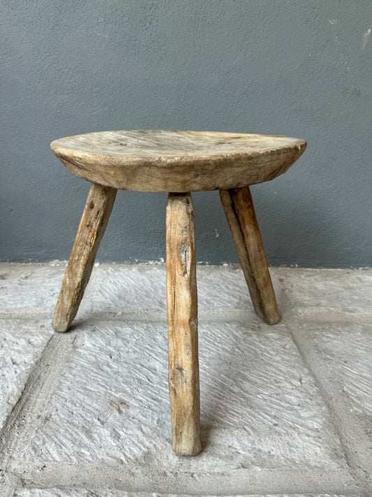 Mesquite Stool From Guanajuato 1940’s / Banco De Mesquite De Guanajuato