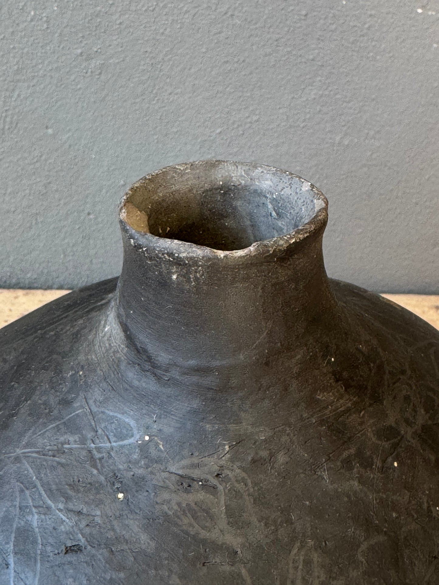 Black Clay Mezcal Jug From Oaxaca 1950’s
